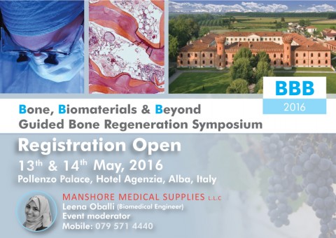 Guided Bone Regeneration Symposium, Alba, Italy. 14th May 2016.